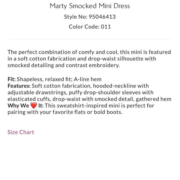 Free People Marty Smocked Hoodie Sweatshirt Mini Dress Mountain Spring- NWOT - Picture 5 of 11